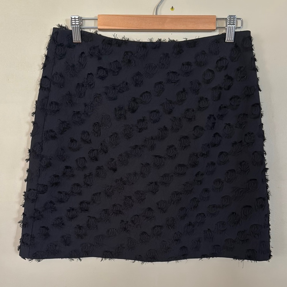 Loft Black Textured Skirt size 8
